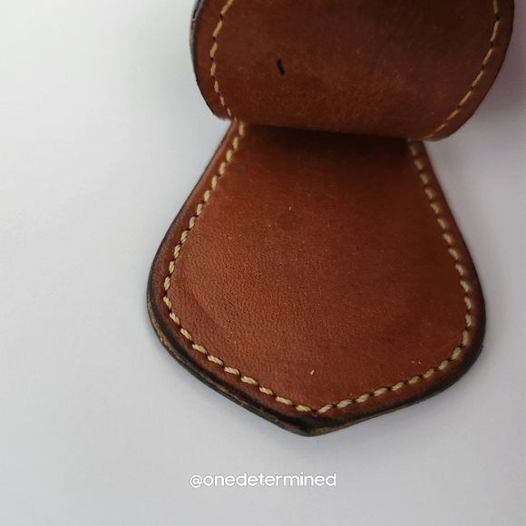 Vintage Dooney Black Leather Key Fob - Picture 3 of 4